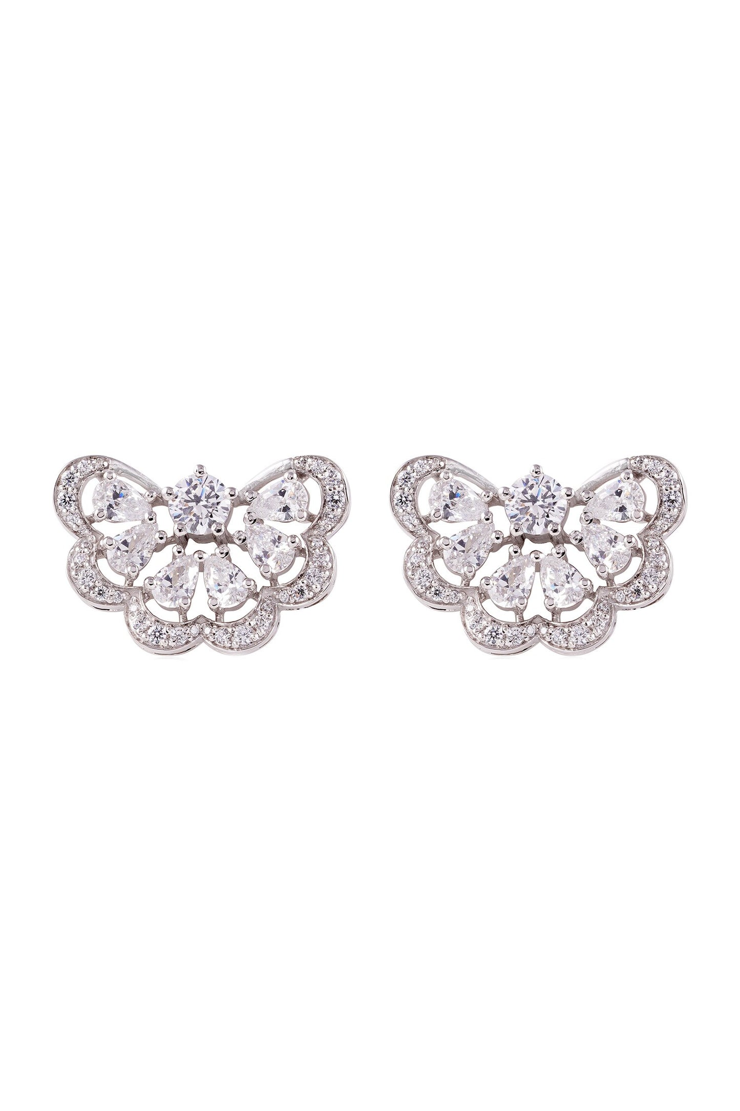 Fleuris Half Embellished Studs 