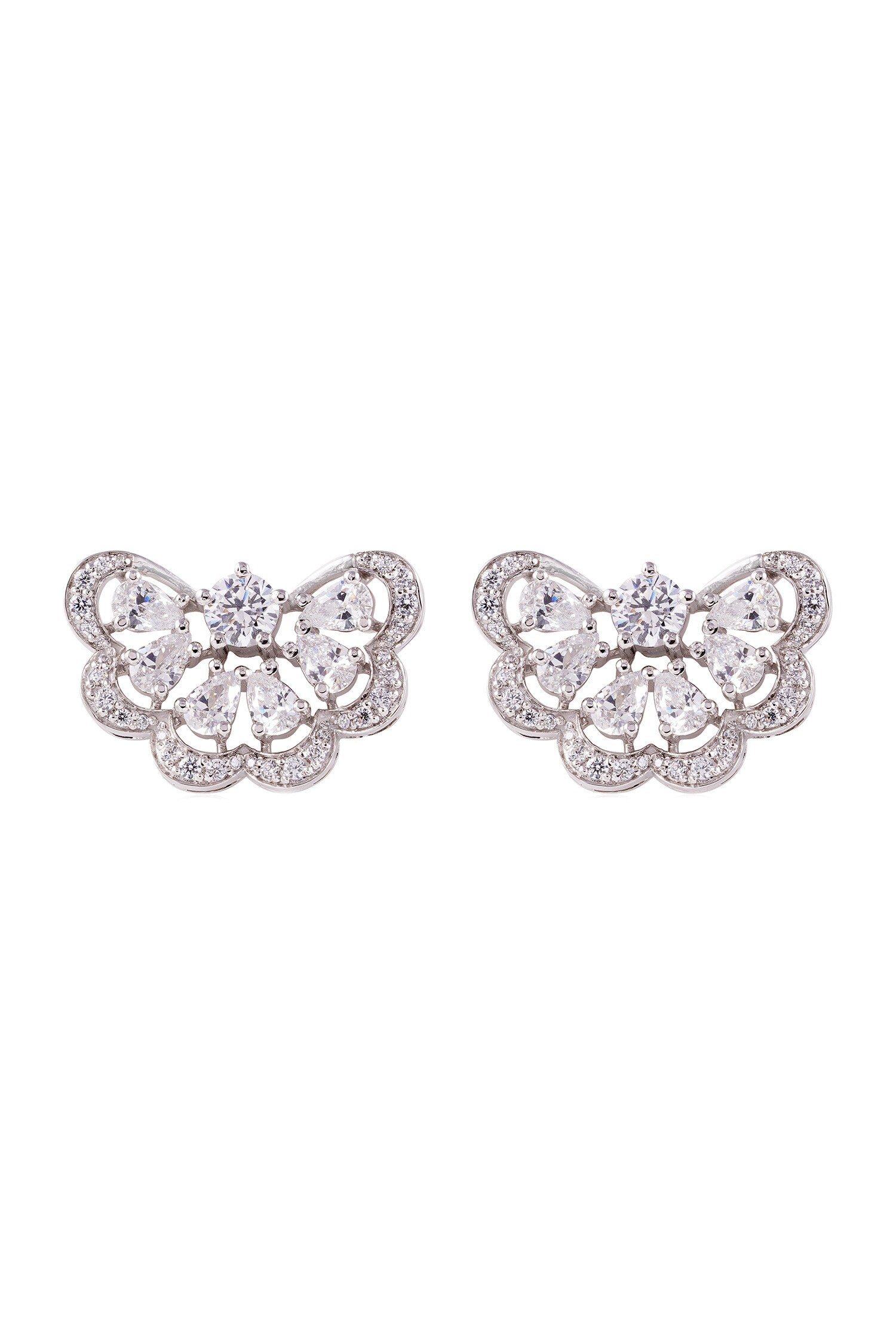 Fleuris Half Embellished Studs 