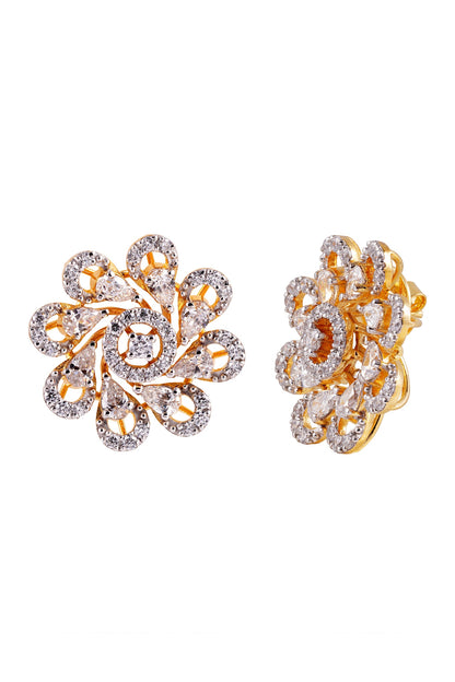Designer Floral Stud Earrings 