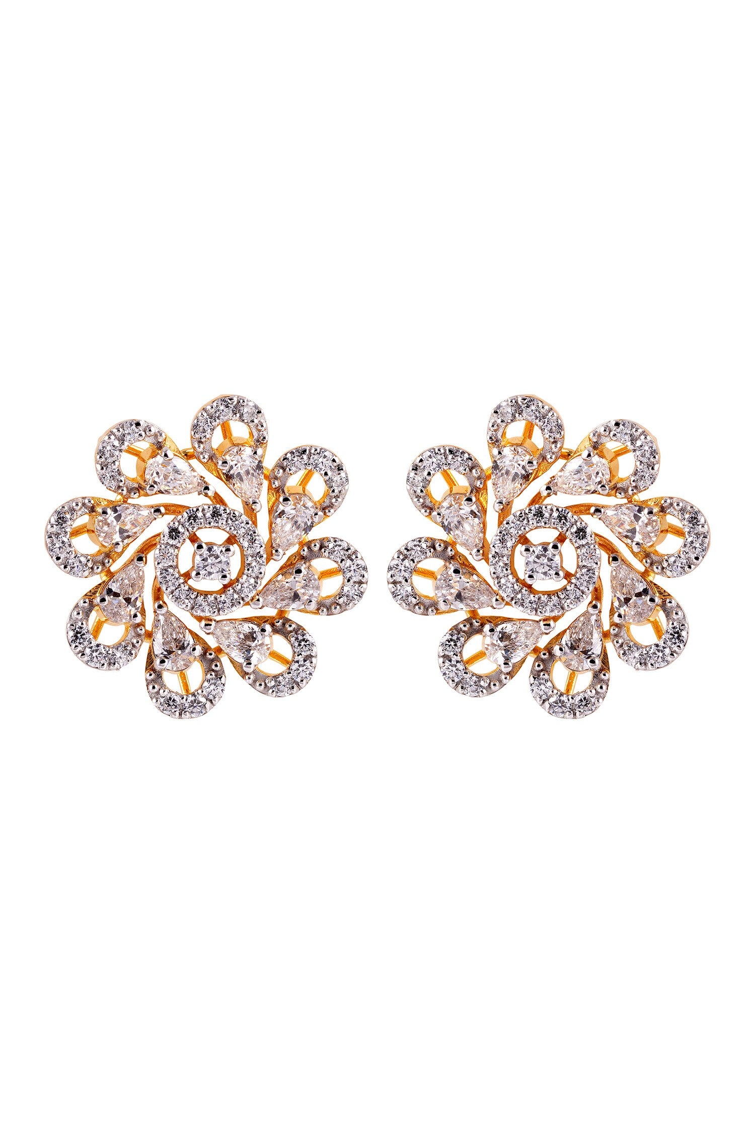 Designer Floral Stud Earrings 