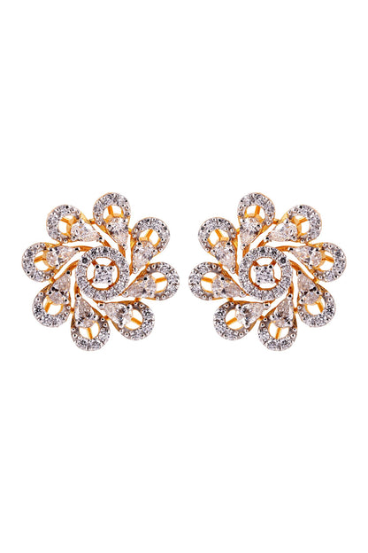 Designer Floral Stud Earrings 