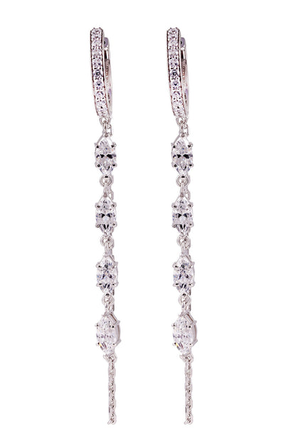 Embellished Loop Chain Hoops 