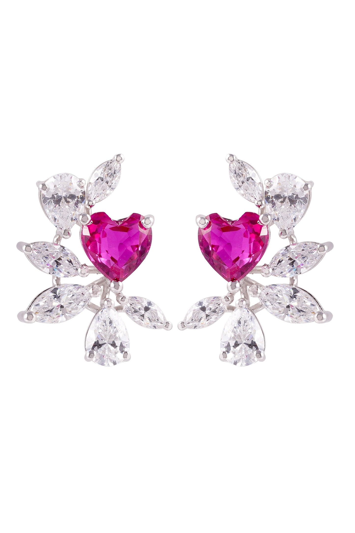 Delisa Heart Shaped Stud Earrings 