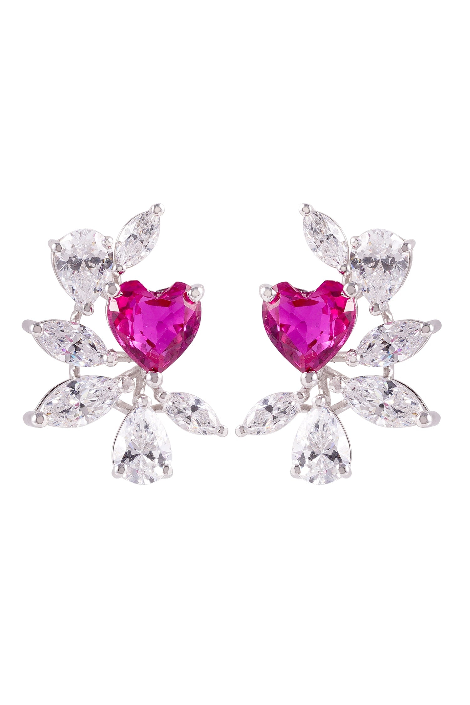 Delisa Heart Shaped Stud Earrings 