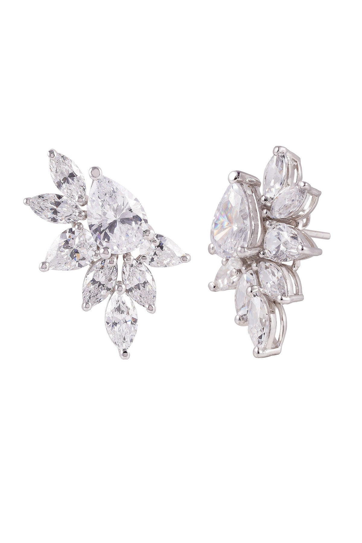 Camellia Mixed-Cut Studs 