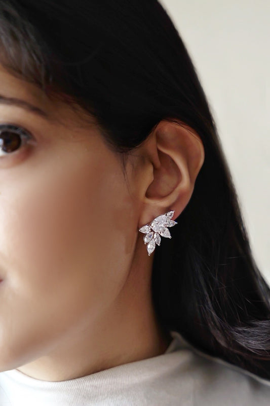 Camellia Mixed-Cut Studs 