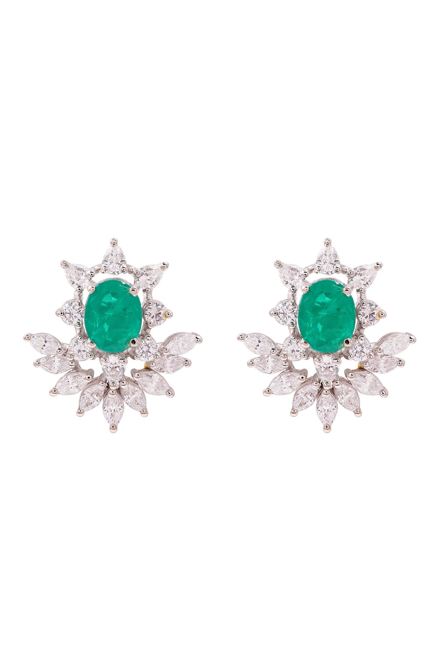 Emerald Green Stud Earrings 