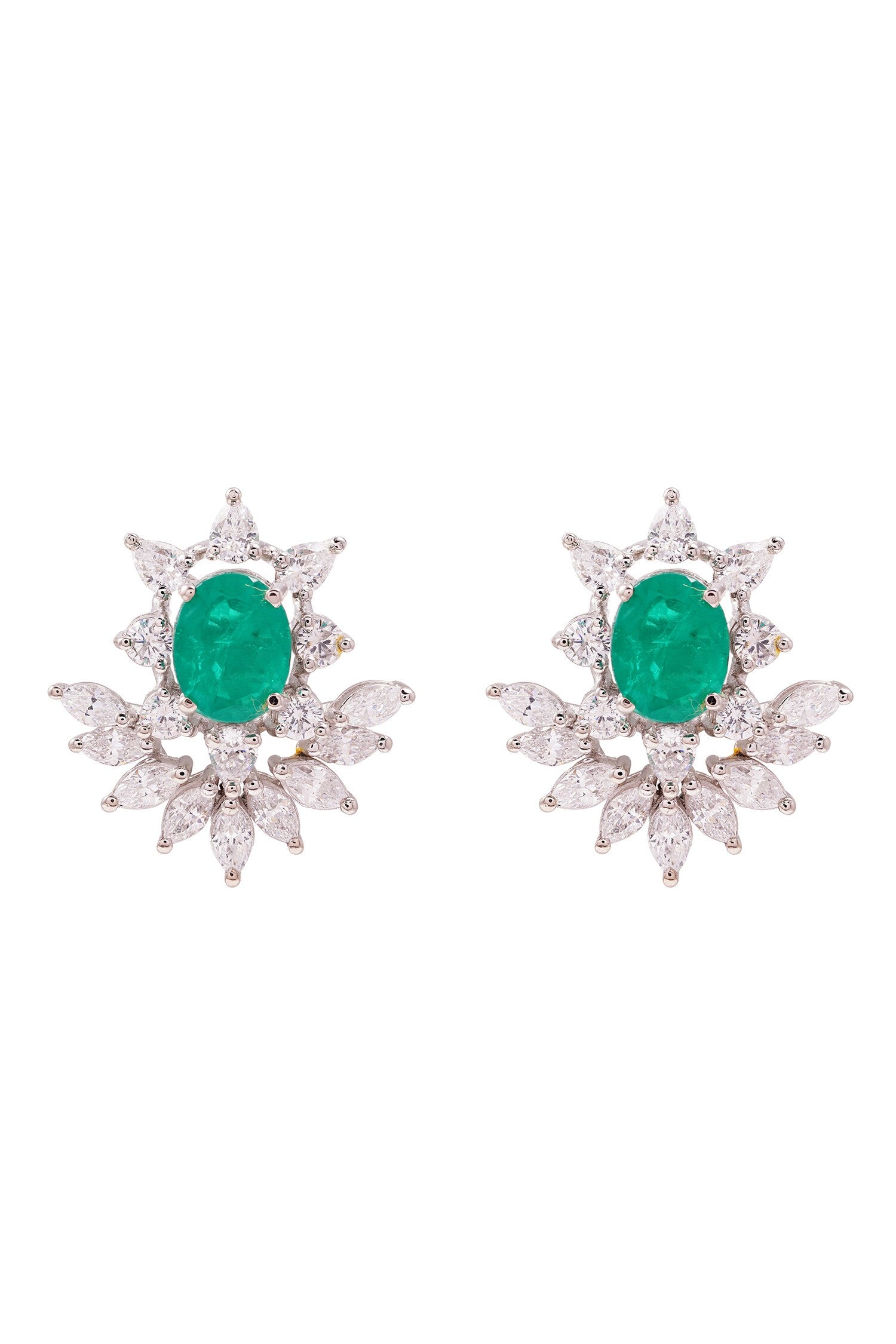 Emerald Green Stud Earrings 
