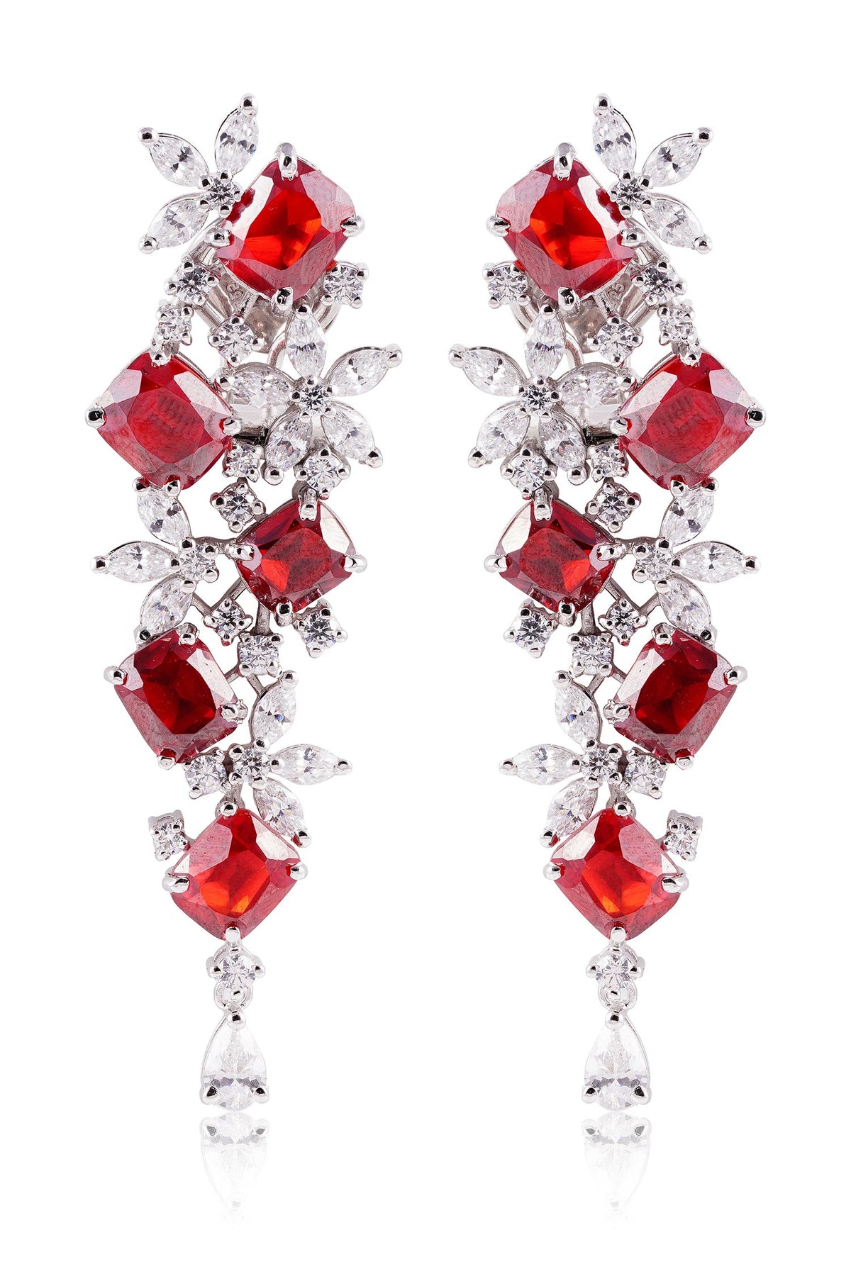 Florenza Red Dangler Earrings 