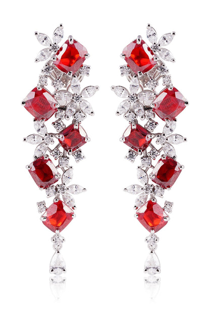 Florenza Red Dangler Earrings 