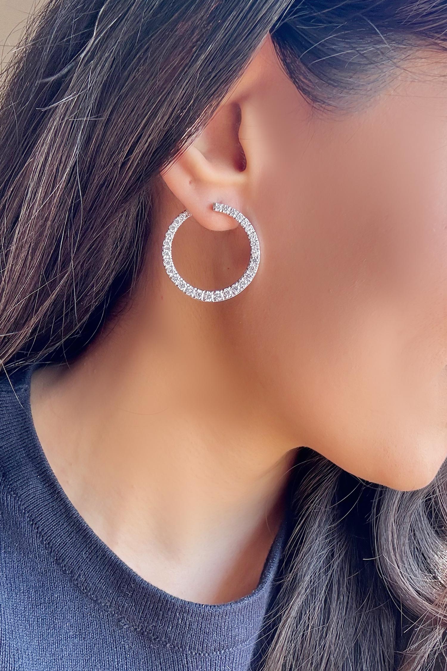 Embellished Wrap Hoop Earrings 