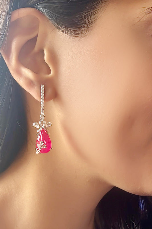 Carved Melon Drop Earrings 