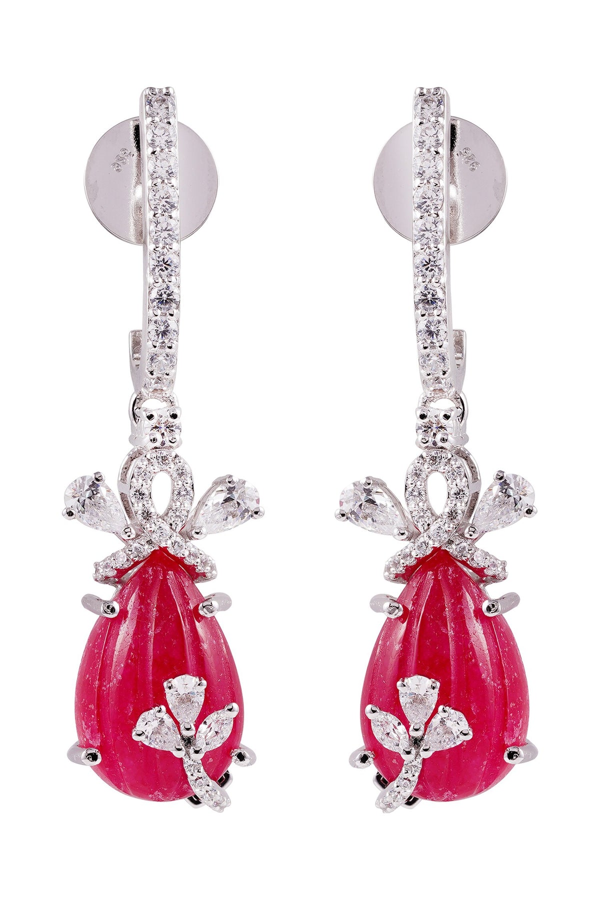 Carved Melon Drop Earrings 