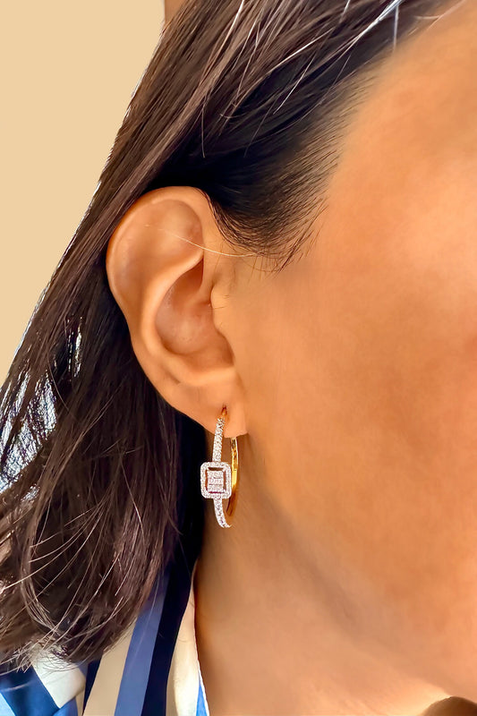 Elanor Gold Plated Hoop Earrings 