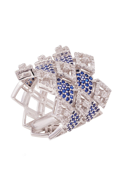 Obsidian Blue Designer Ring 