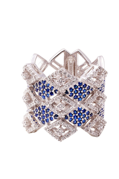 Obsidian Blue Designer Ring 