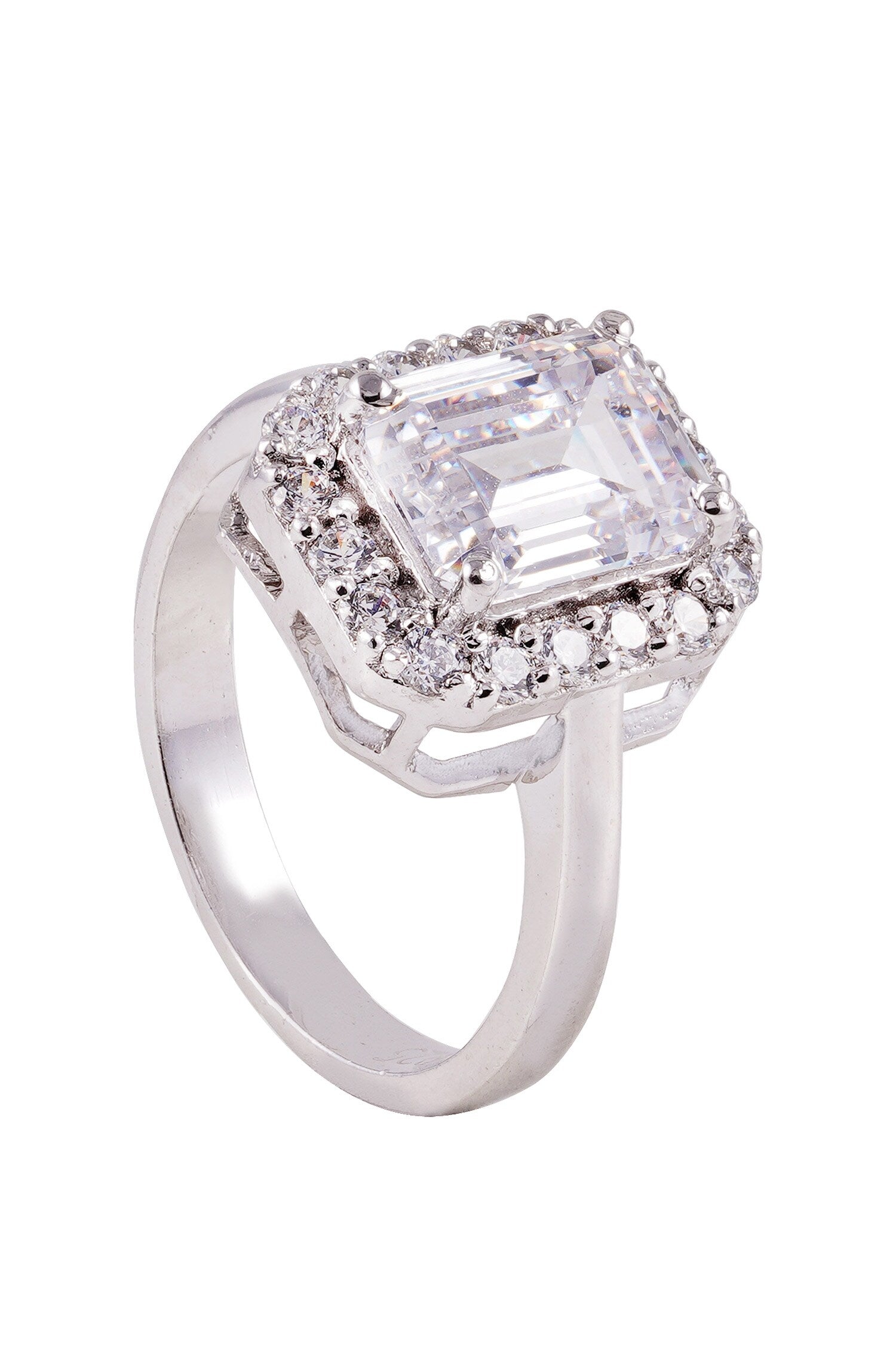 Emerald Cut Solitaire Ring 
