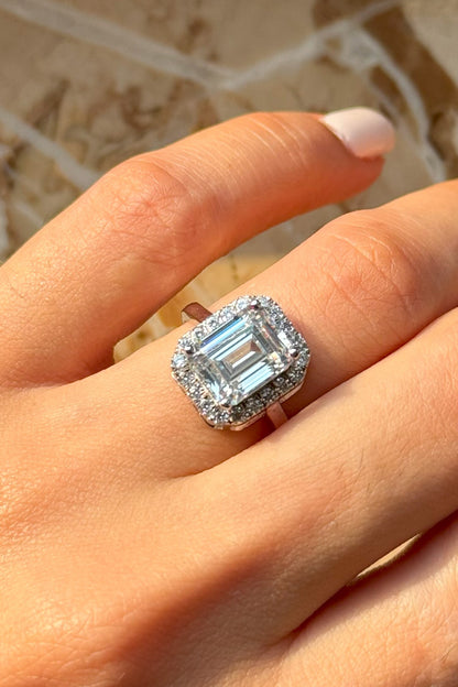 Emerald Cut Solitaire Ring 