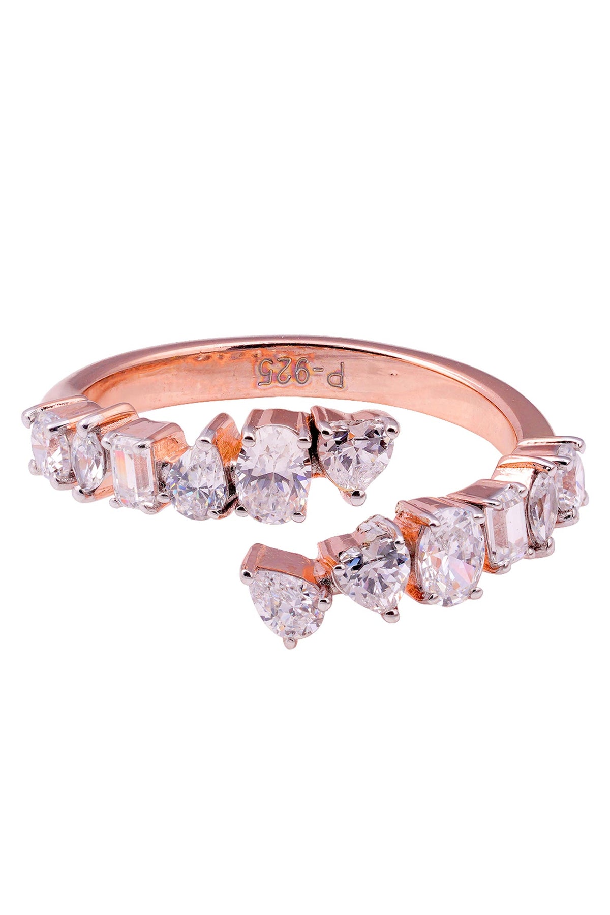 Audrey Fancy Stone Rose Gold Finish Ring 
