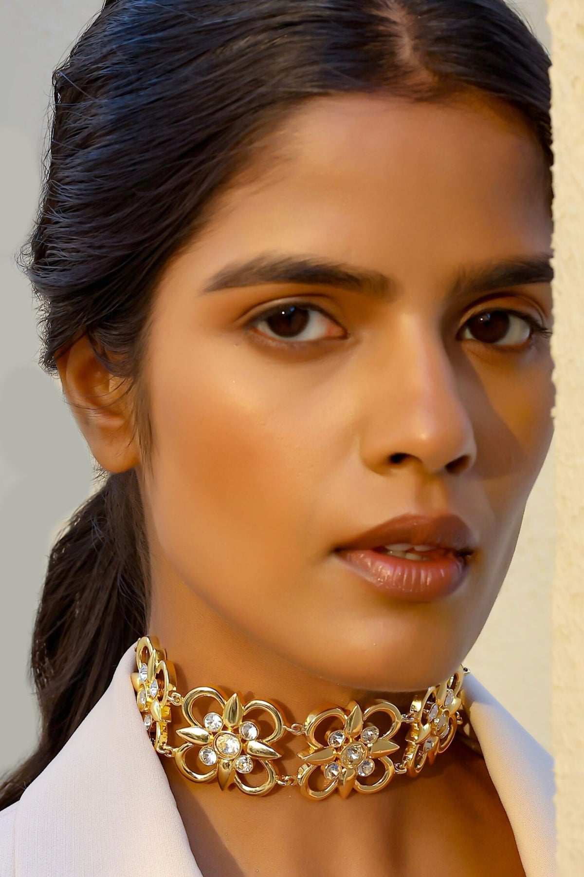 Floral Swarovski Choker 