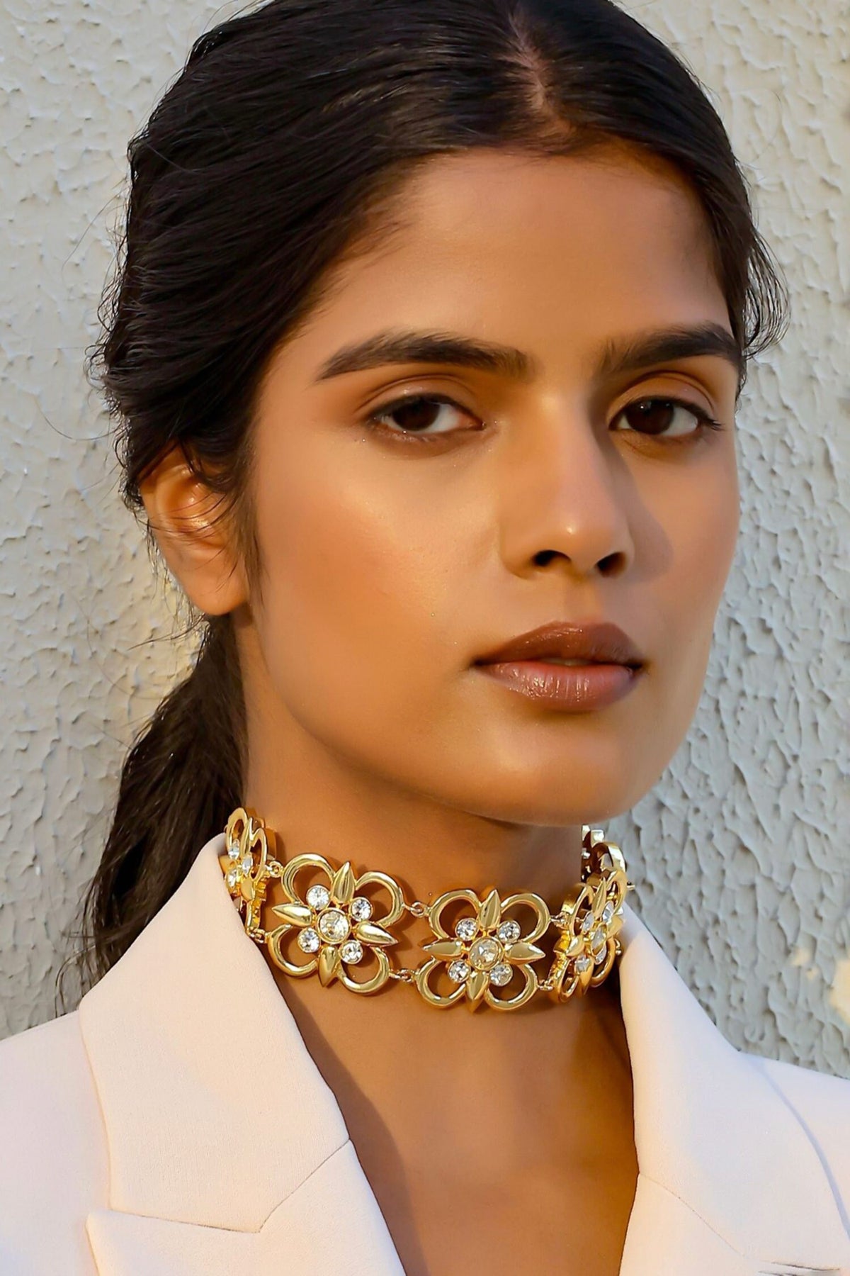 Floral Swarovski Choker 