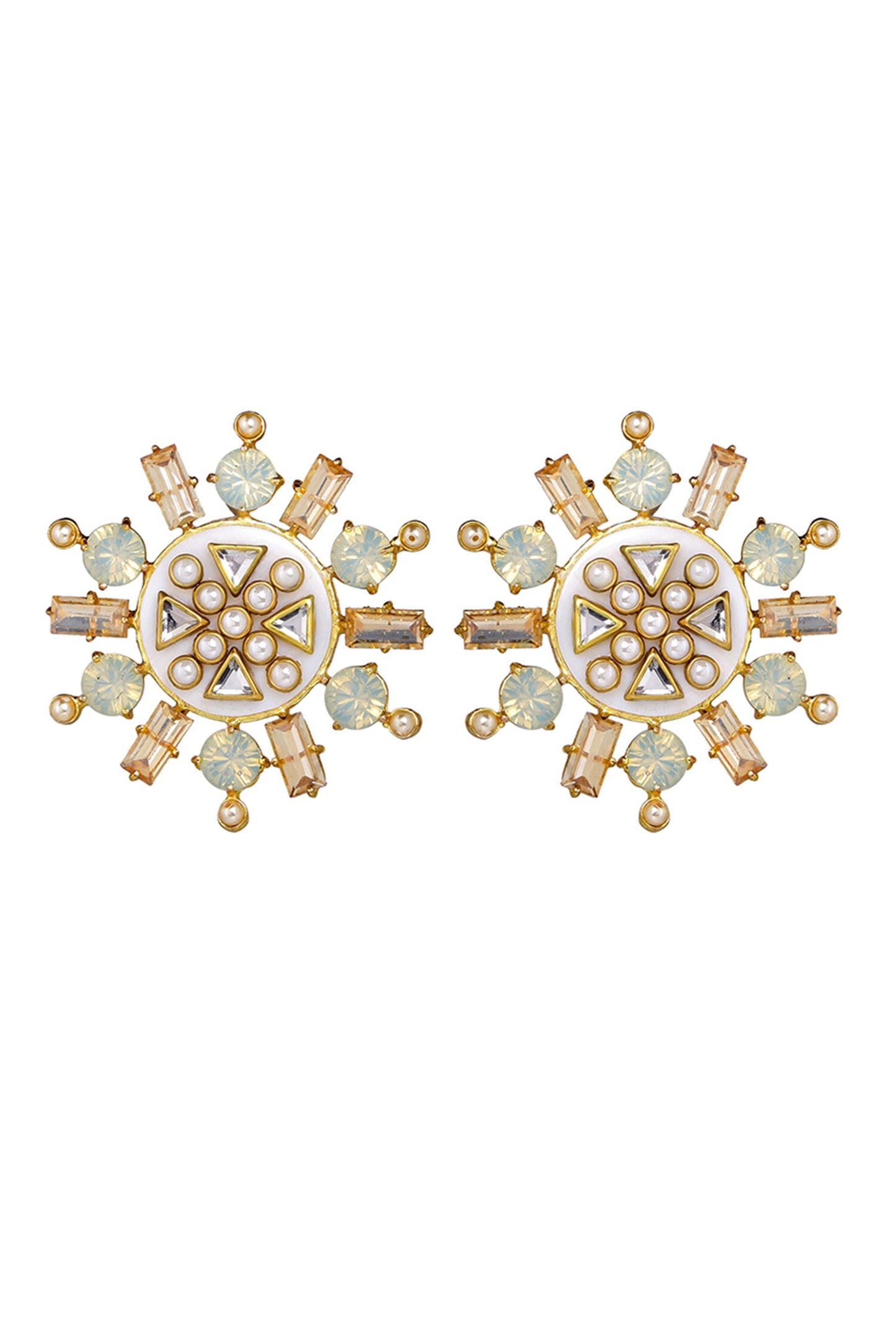 Rubaina Kundan Stud Earrings 