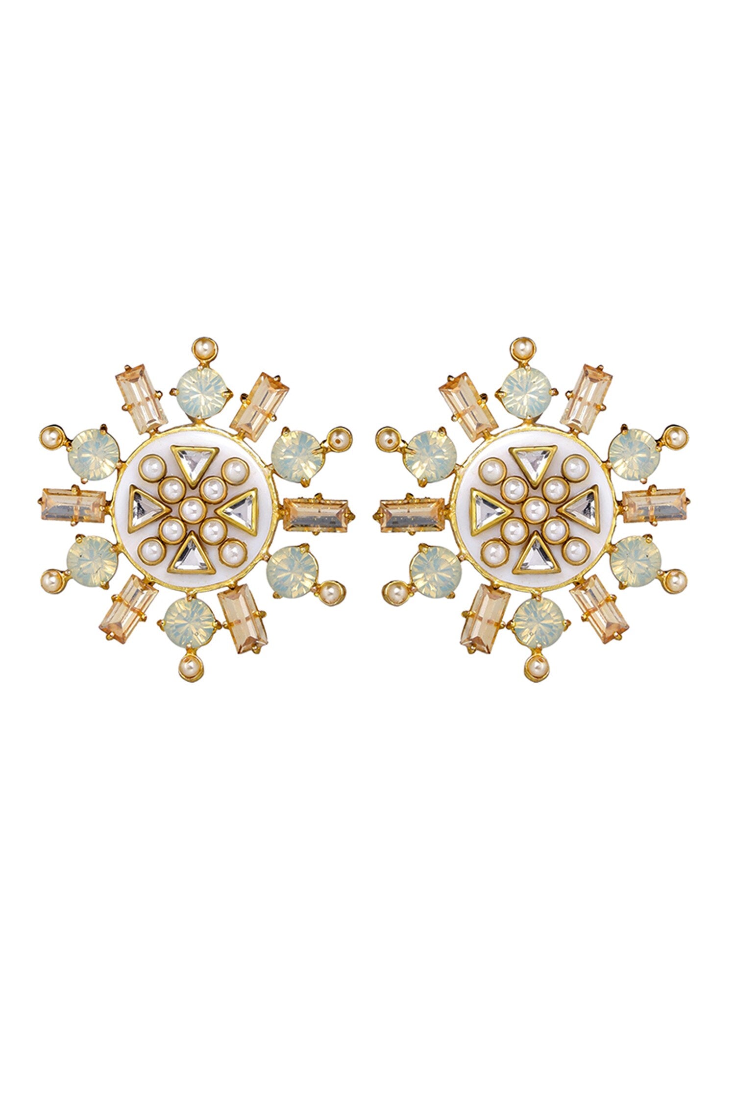 Rubaina Kundan Stud Earrings 