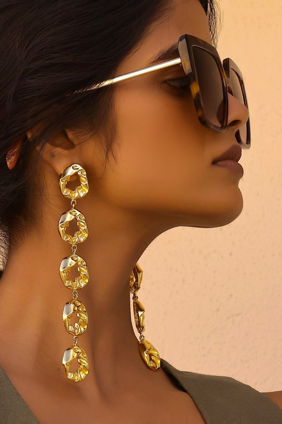 Textured Layered Earrings 