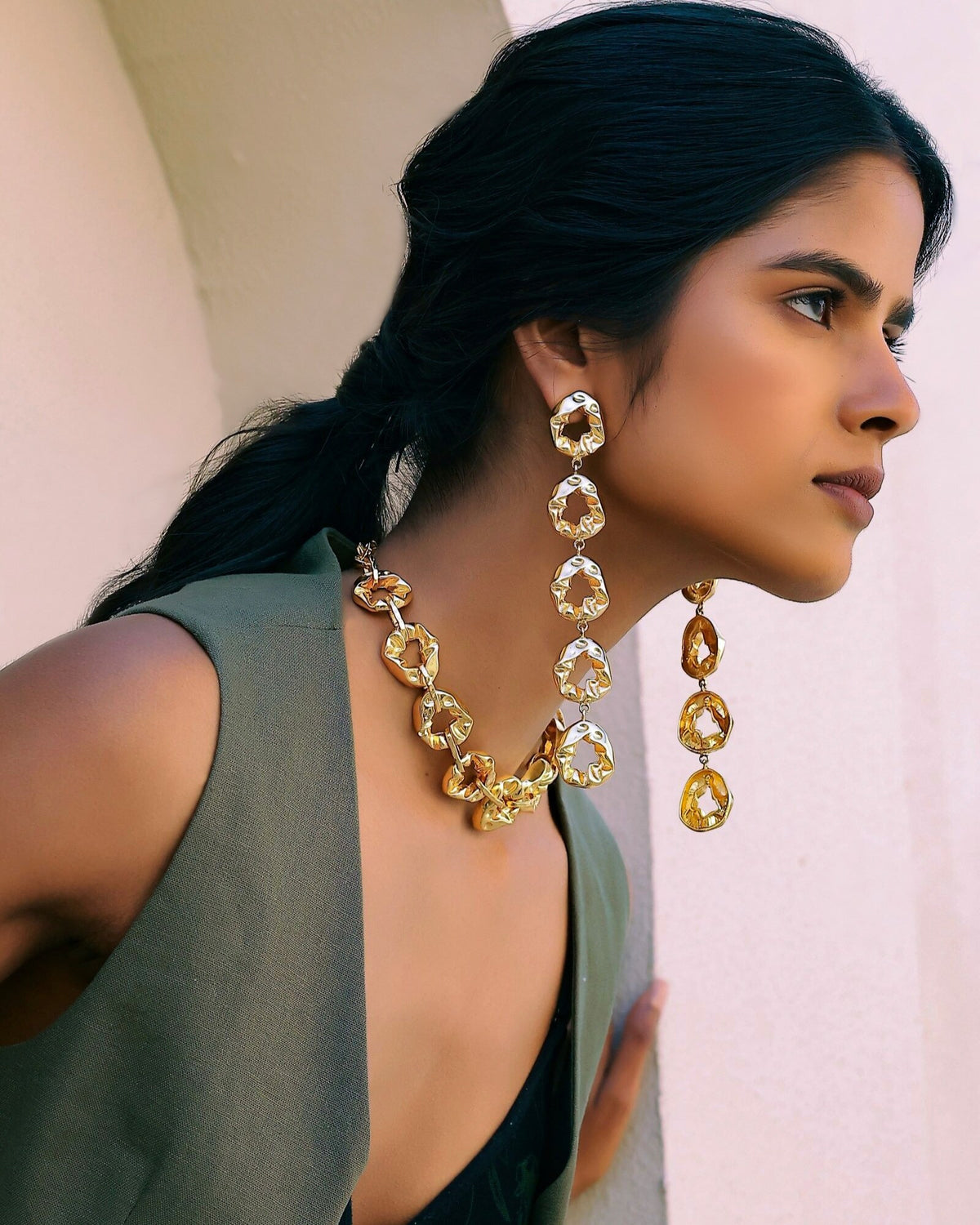 Textured Layered Earrings 