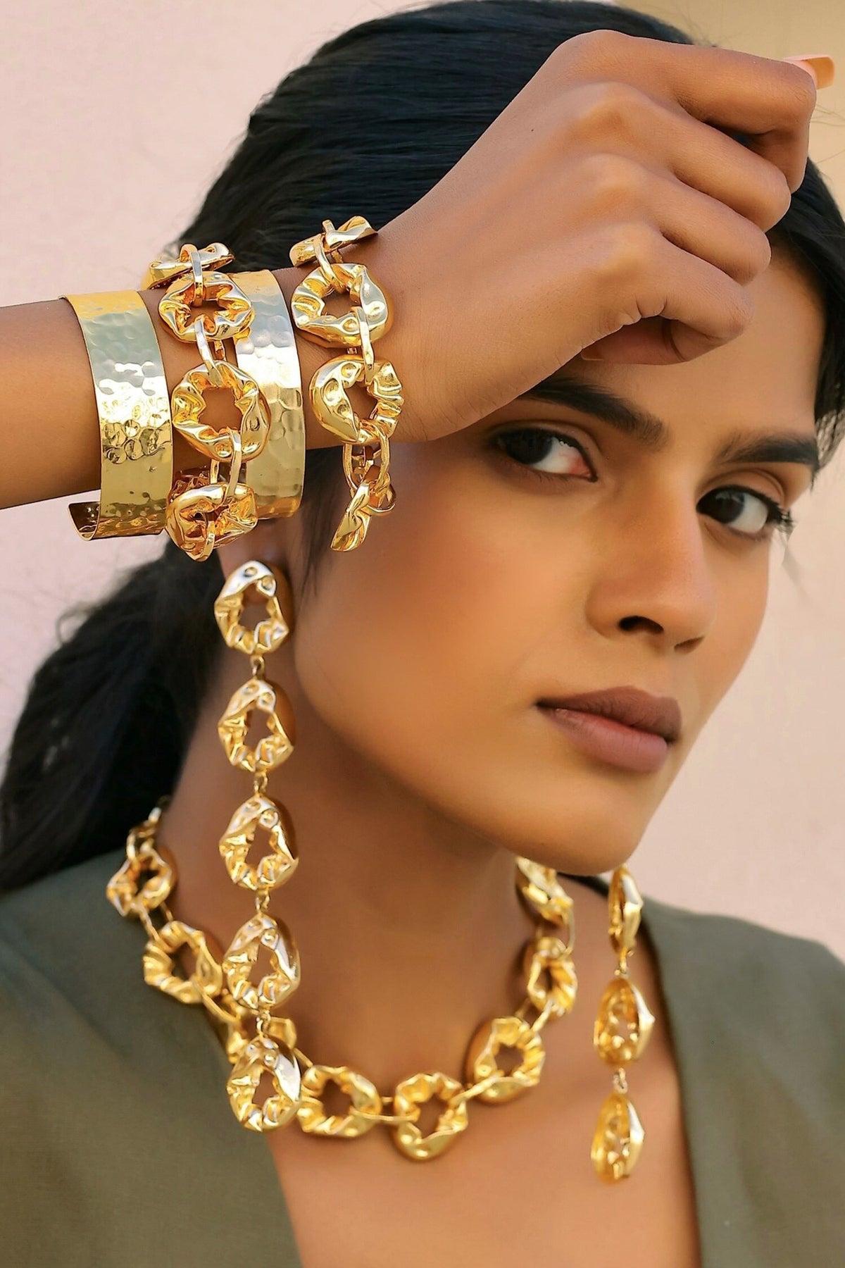 Textured Layered Earrings 
