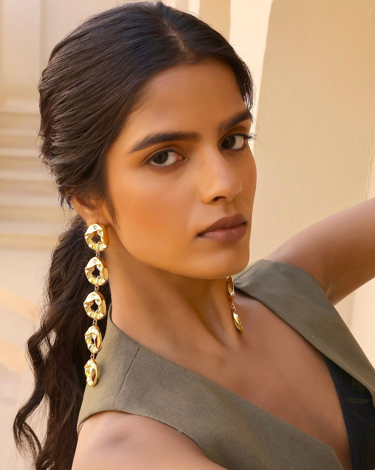 Textured Layered Earrings 