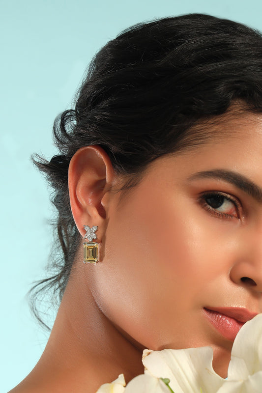 Yellow Sapphire Designer Earrings 