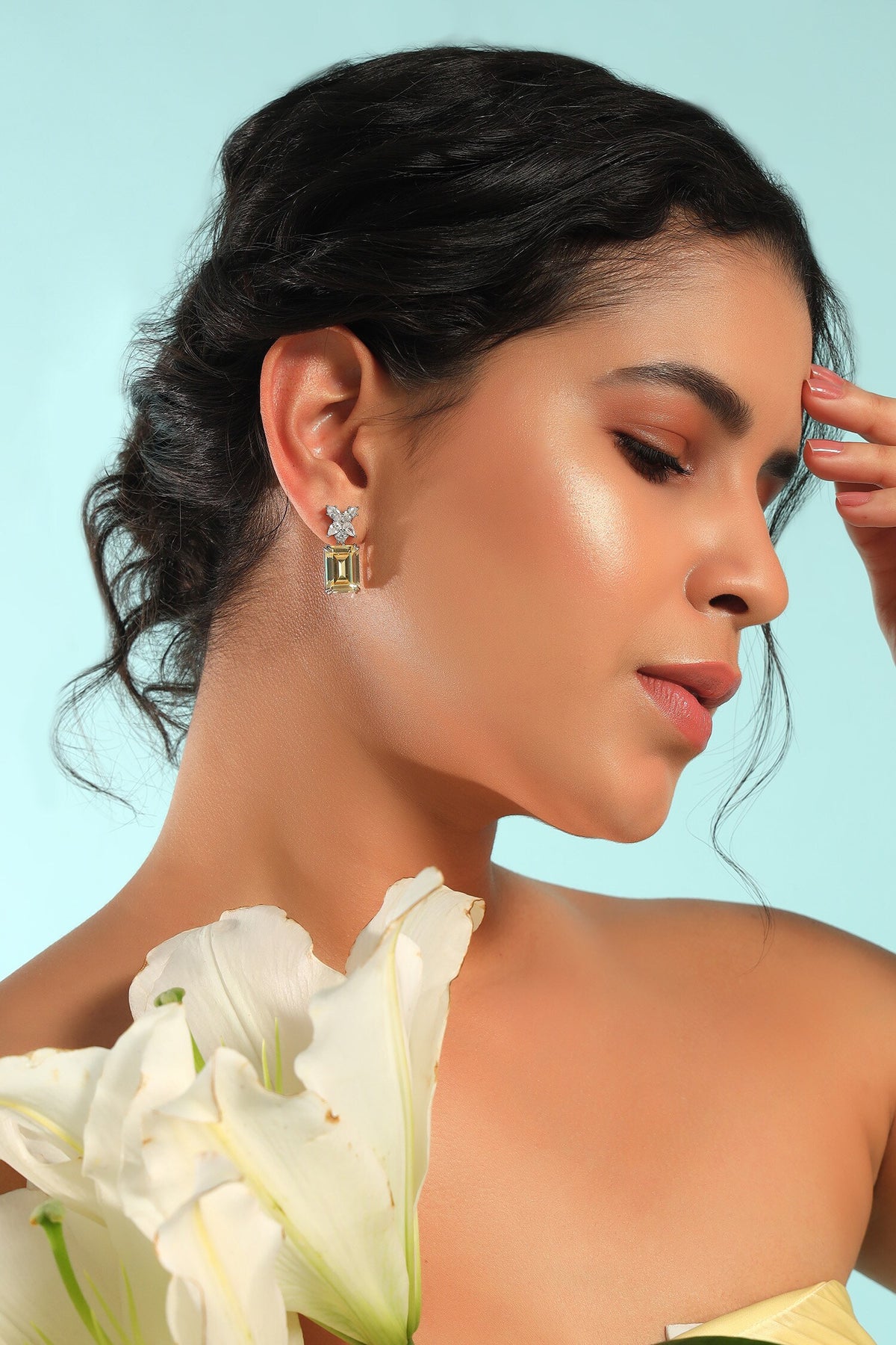 Yellow Sapphire Designer Earrings 
