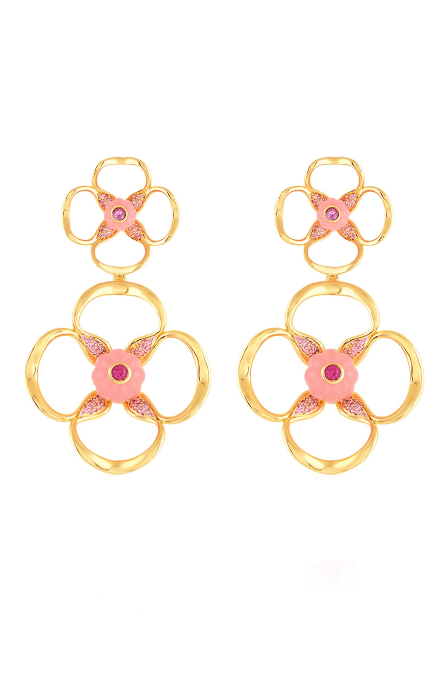 Rose Radiance Dangler Earrings 