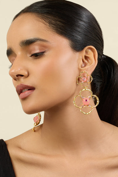 Rose Radiance Dangler Earrings 