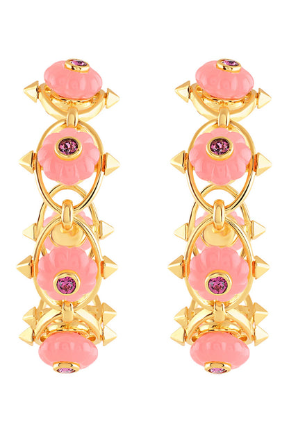 Twilight Bloom Hoop Earrings 