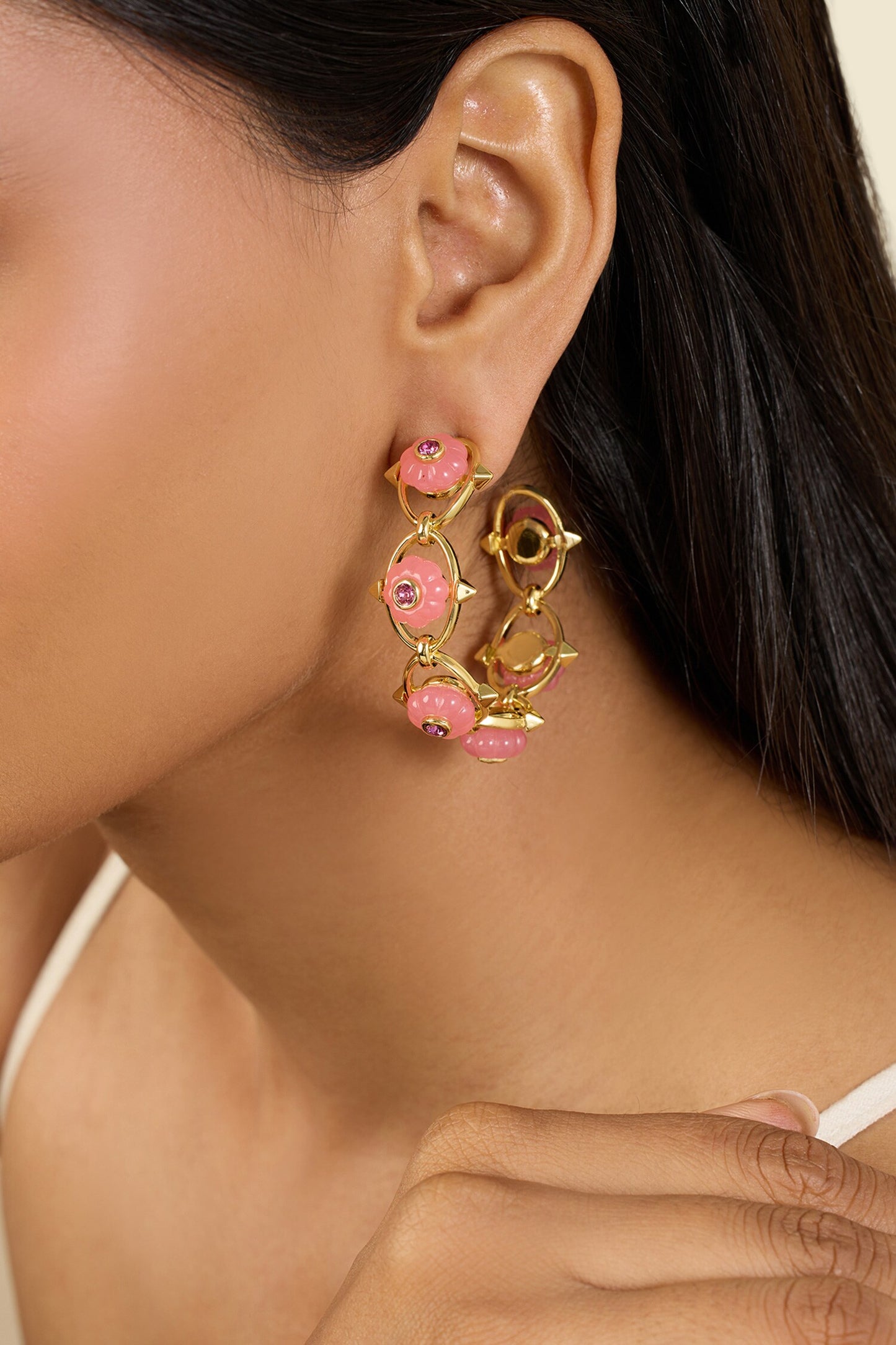 Twilight Bloom Hoop Earrings 