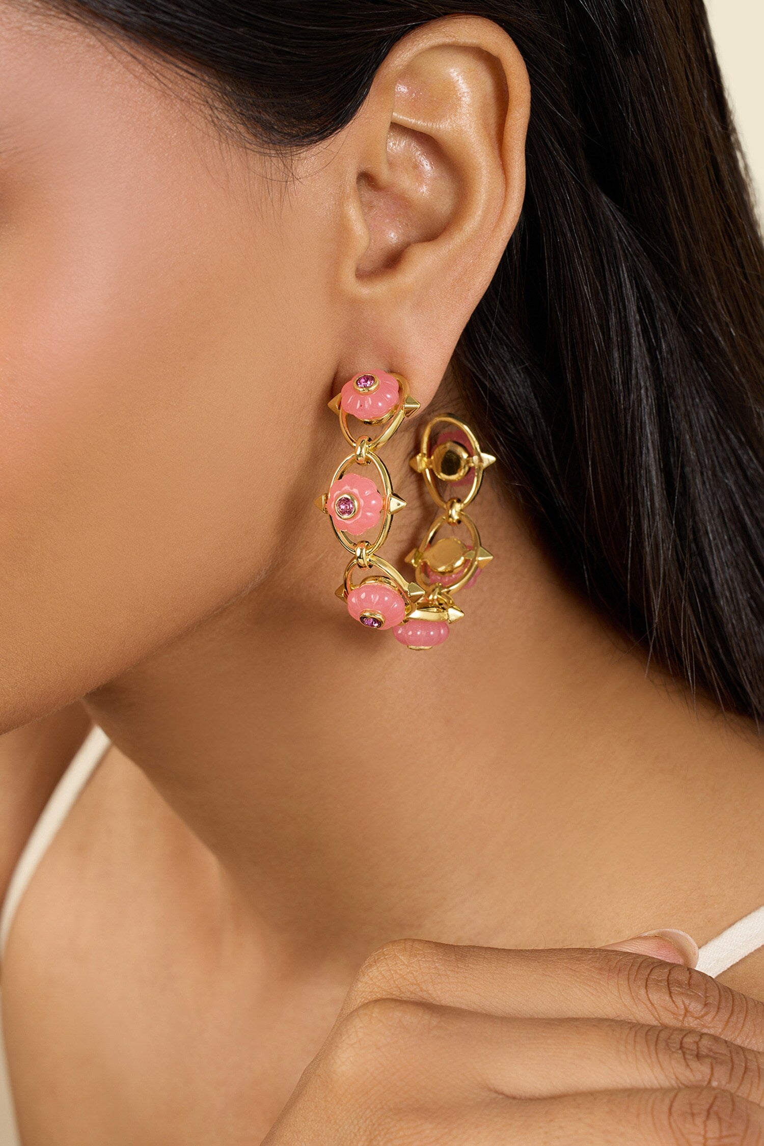 Twilight Bloom Hoop Earrings 