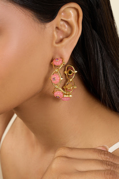Twilight Bloom Hoop Earrings 