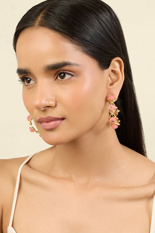 Twilight Bloom Hoop Earrings 