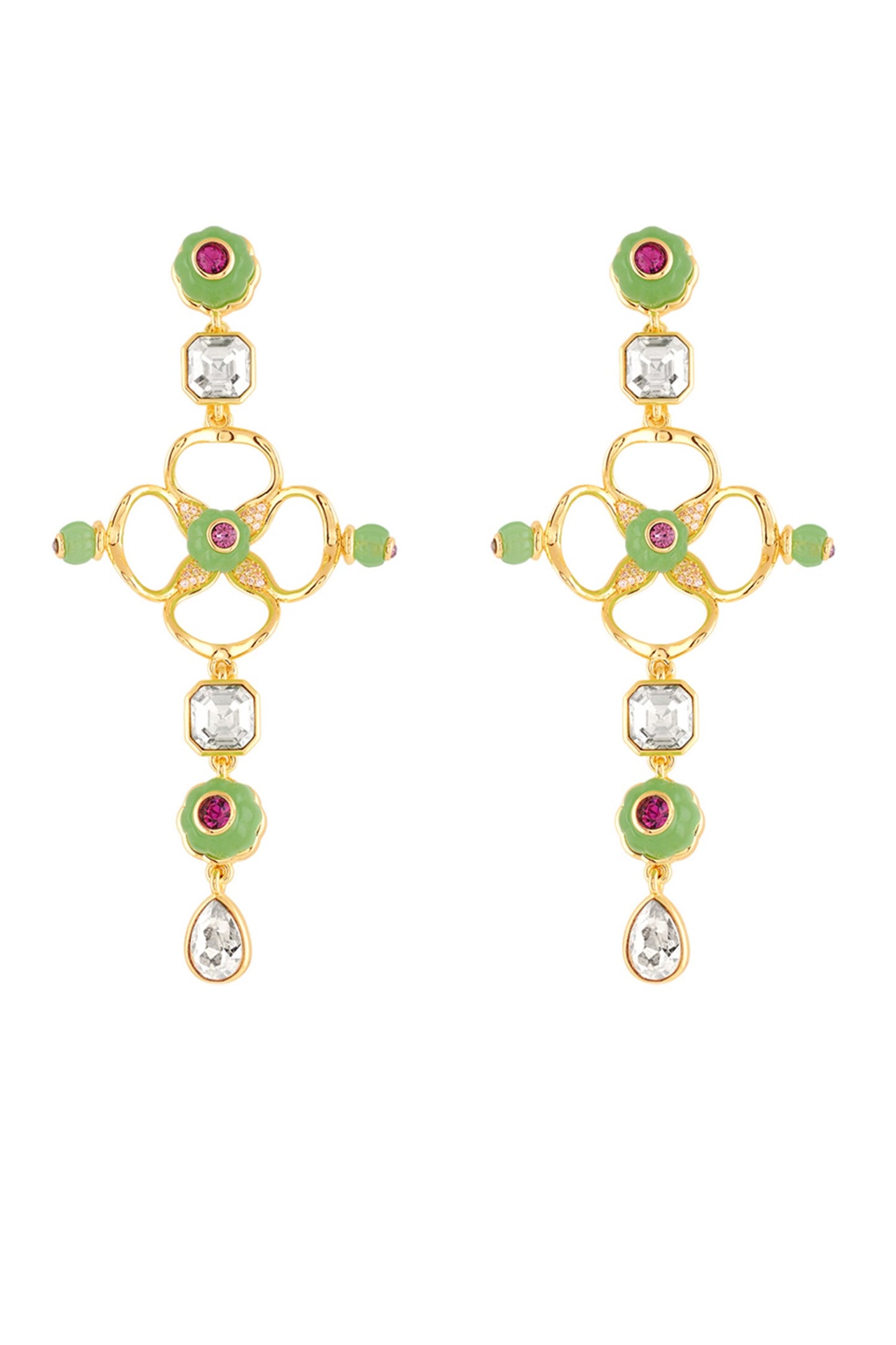 Botanic Brilliance Dangler Earrings 