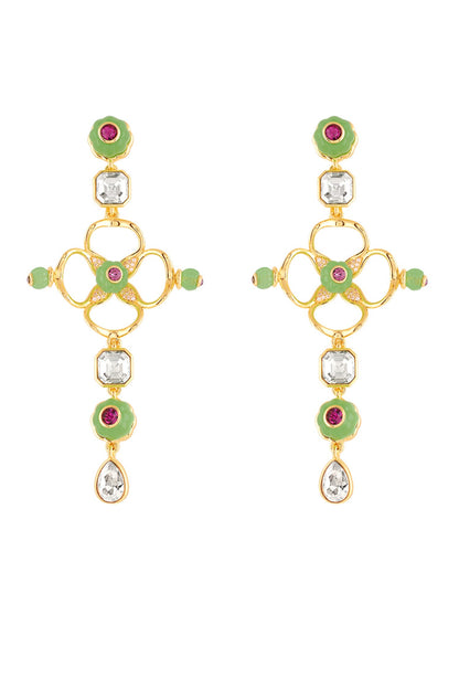 Botanic Brilliance Dangler Earrings 