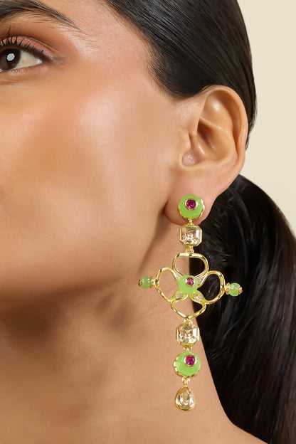 Botanic Brilliance Dangler Earrings 