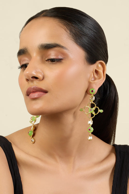 Botanic Brilliance Dangler Earrings 