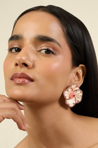 Rosé Frost Stud Earrings 