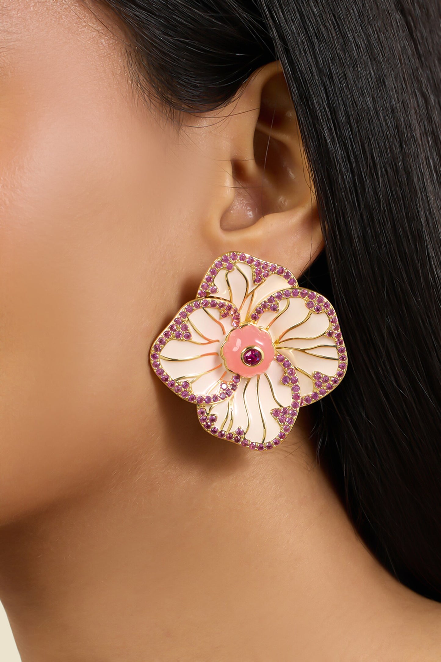 Rosé Frost Stud Earrings 