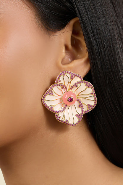 Rosé Frost Stud Earrings 