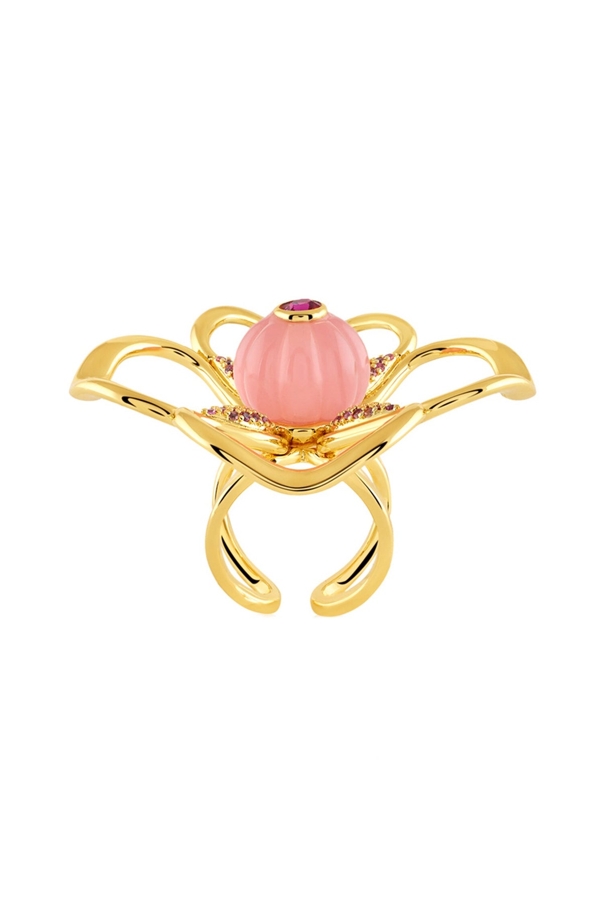 Rosé Fleur 18K Gold Plated Ring 