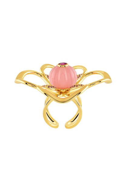 Rosé Fleur 18K Gold Plated Ring 