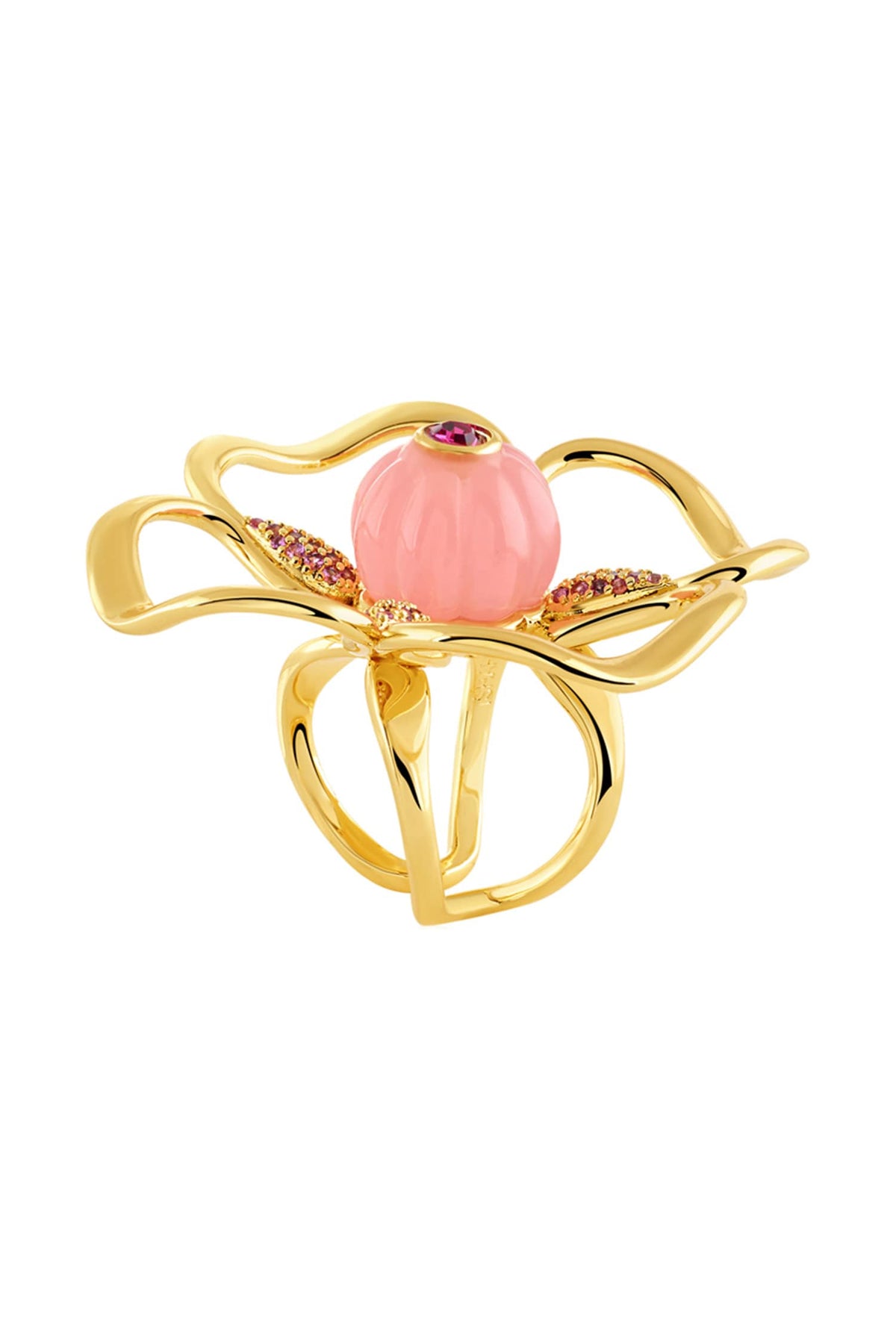 Rosé Fleur 18K Gold Plated Ring 